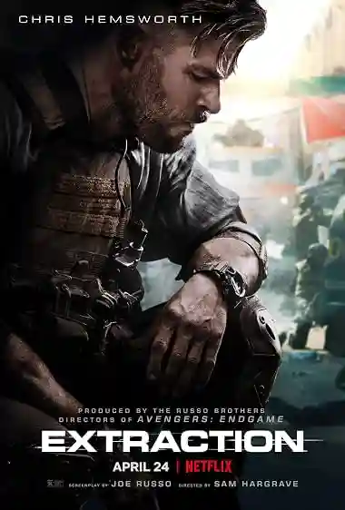 Poster of Extraction (2020) Netflix Hindi Dual Audio Movie [WEB-DL]